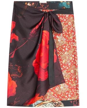 Dries Van Noten Wrap Scarf-Skirt - Red