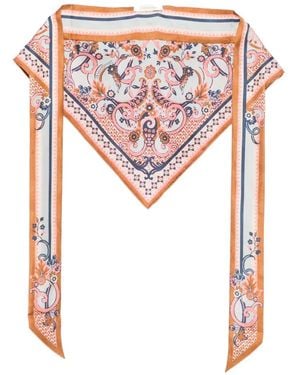 Zimmermann Floral-Print Silk Scarf - White