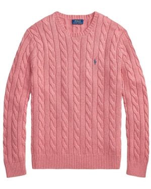 Polo Ralph Lauren Cable-Knit Cotton Sweater - Pink