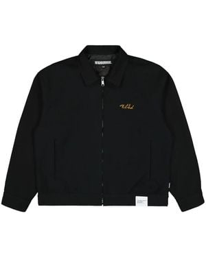 Neighborhood Logo-Embroidered Jacket - Black
