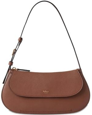 Mulberry Clovelly Grain-Leather Shoulder Bag - Brown