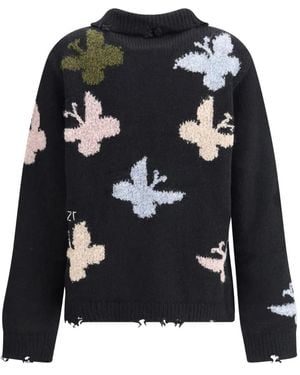 BAZISZT Pull Bowrain À Pompons - Noir