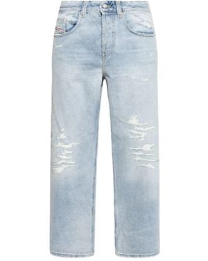 DIESEL Distressed cotton jeans - Blau