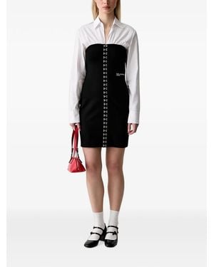 KARL LAGERFELD Robe Courte À Design Superposé - Black