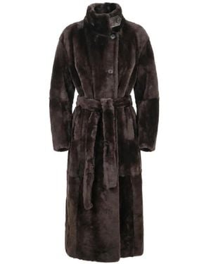 Brunello Cucinelli Cappotto Con Cintura - Nero