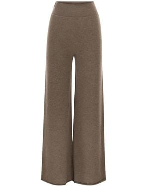 Vanisé Cashmere Palazzo Trousers - Brown