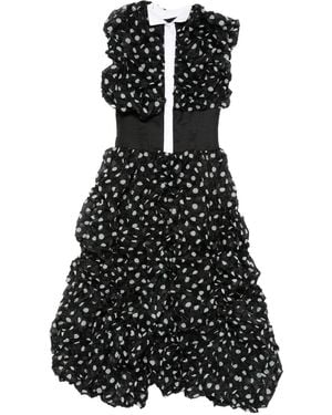 Viktor & Rolf Sleeveless Flared Midi Dress - Black