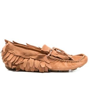 Alberta Ferretti Fringed Suede Shoes - Pink