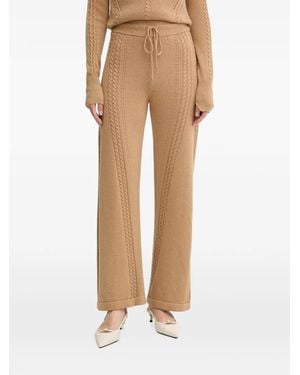 Ermanno Scervino Cable-Knit Drawstring Pants - Natural