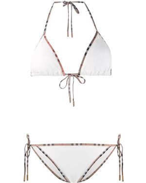 Burberry Bikini Mit Vintage-Check - Weiß