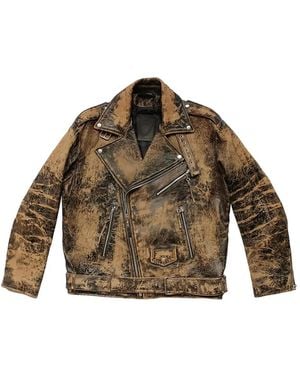 HTC Wilshire Leather Jacket - Brown