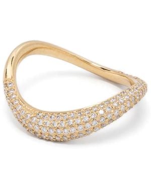KIMAI Anillo en oro amarillo de 18 ct con diamante - Blanco