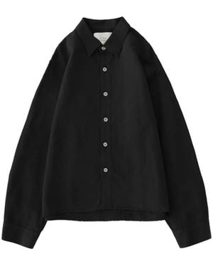Studio Nicholson Hithe Garment-Dyed Shirt - Black