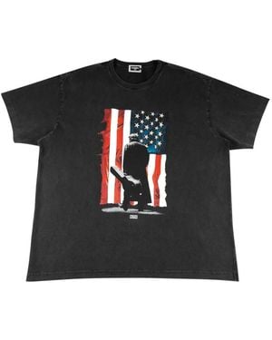 Kith X Johnny Cash American Flag Walk The Line T-Shirt - Black