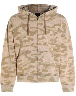 Daily Paper Camo-Print Zip-Up Hoodie - Natural