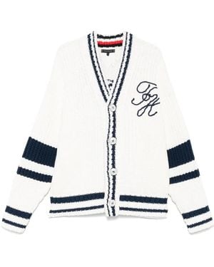 Tommy Hilfiger Fisherman's Knitted Cardigan - White
