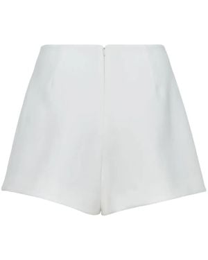 Alexia Bead-Embellished Tailored Shorts - White