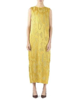 Jason Wu Pleated Midi Dress - Yellow