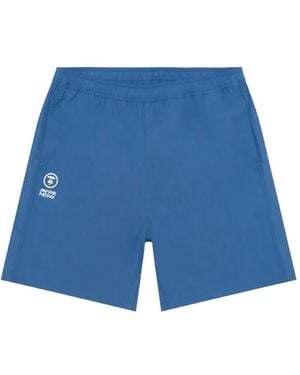 Aape By A Bathing Ape Logo-print Drawstring Shorts - Blue