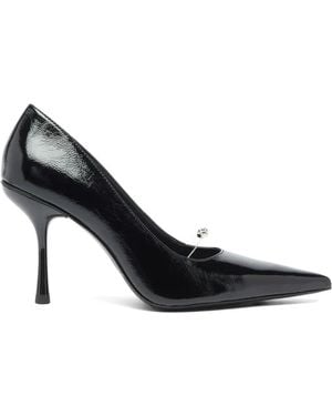 DIESEL D-Jewels Leather Court Shoes - Black
