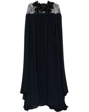 Biyan Langes Cape-Kleid Aus Krepp - Blau