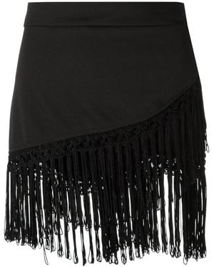 Amir Slama Fringed skirt - Negro