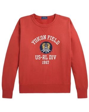 Polo Ralph Lauren Graphic-Print Sweatshirt - Red