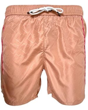 Iceberg Gestreifte Badeshorts Mit Logo-Muster - Pink
