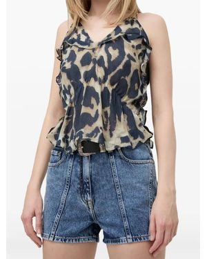 IRO Sarahi Denim Shorts - Blue