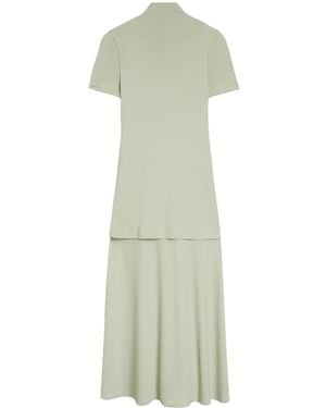 Jil Sander High-Neck Fluid Midi Dress - Green