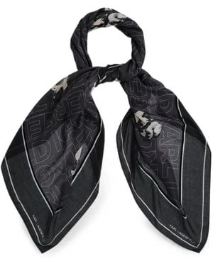 KARL LAGERFELD Ikon Modal-Blend Scarf - Blue