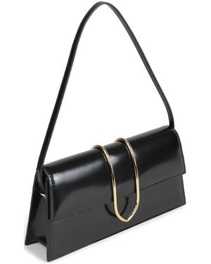 Jacquemus Metal Flap Shoulder Bag - Black