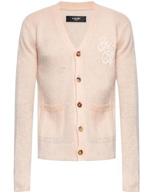 Amiri Cardigan Con Ricamo - Neutro