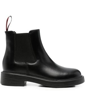 Camper Dean Elasticated-Panel Pull-Tab Chelsea Boots - Black