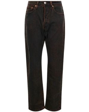 Levi's Logo-Patch Straight-Leg Jeans - Black