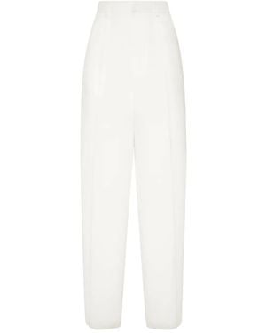 Philipp Plein Pleat-Detailing Trousers - White
