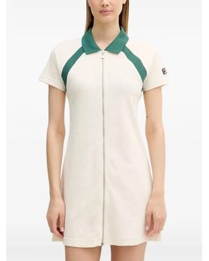 Fila Belfiore Mini-Jurk Met Polokraag En Rits - Wit