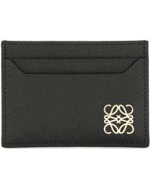 Loewe Anagram Leather Cardholder - Black