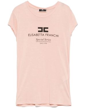 Elisabetta Franchi ロゴ Tシャツ - ピンク
