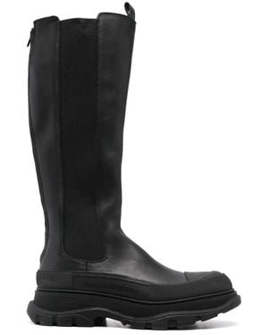 McQueen トレッド スリック ニーハイブーツ 女性 - 23 - ブラック