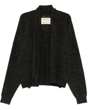Frenckenberger Open-Front Cardigan - Black