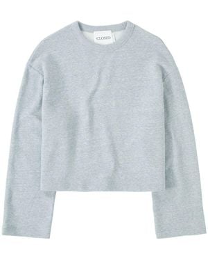 Closed Crew-Neck Cotton Sweatshirt - Blue