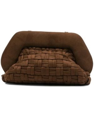 THEMOIRÈ Medium Bios Woven-Design Clutch Bag - Brown