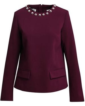 Essentiel Antwerp Blouse Kost À Col Rond Et Clous Perlés - Purple