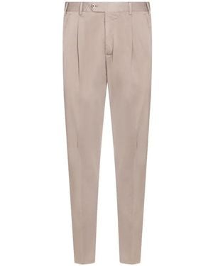 PT Torino Pleated Trousers - Natural