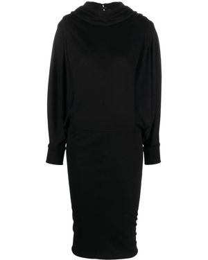 Saint Laurent Roll-Neck Mini Dress - Black