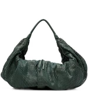 SOMMET L Aura Rete Perforated-Leather Shoulder Bag - Green