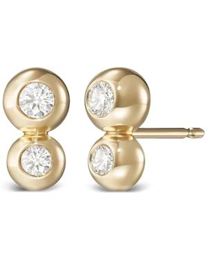 Melissa Kaye 18K Small Audrey Diamond Earrings - Metallic