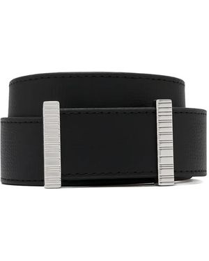 Paul Smith リブバックル レザーベルト - ブラック