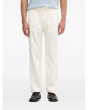 Guess Paolo Drawstring-Waist Pleated Pants - White